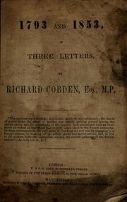 Cover of: 1793 and 1853, in three letters