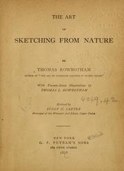 Cover of: The art of sketching from nature