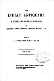 The Indian Antiquary by James Burgess