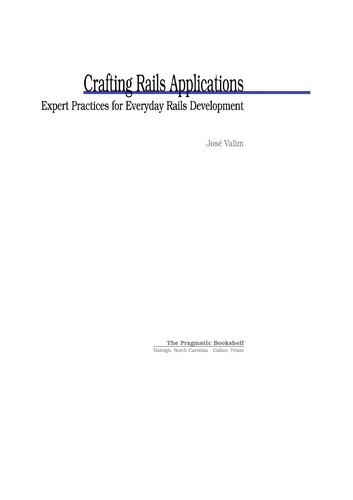 Cover image for Crafting rails applications