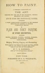 Cover of: How to paint