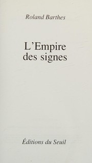 Cover of: L' empire des signes