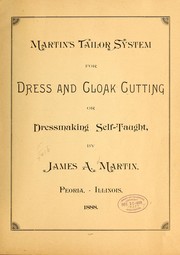 Cover of: Martin's tailor system for dress and cloak cutting...