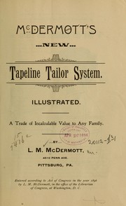 Cover of: McDermott's new tapeline tailor-system...