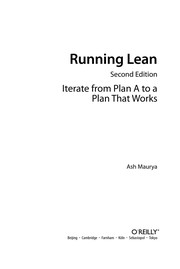 best books about Startups Running Lean: Iterate from Plan A to a Plan That Works