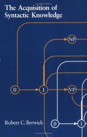 Cover of: The acquisition of syntactic knowledge