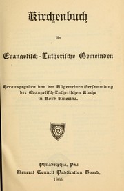 Cover of: Kirchenbuch für Evangelisch-Lutherische gemeinden