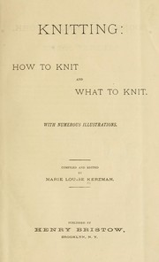 Cover of: Knitting