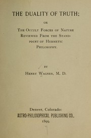 Cover of: The duality of truth