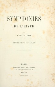 Cover of: Les symphonies de l'hiver