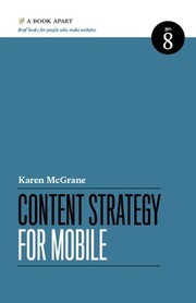 best books about Content Writing Content Strategy for Mobile