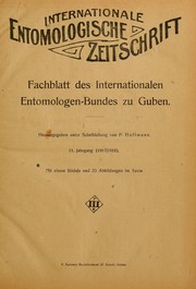 Cover of: Internationale entomologische Zeitschrift