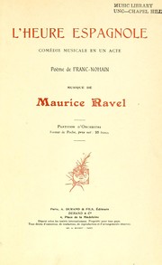 Cover of: L'heure espagnole