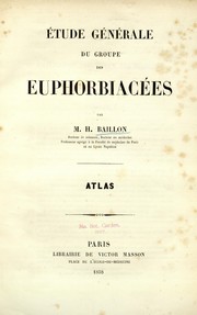 Cover of: Étude générale du groupe des euphorbiacées