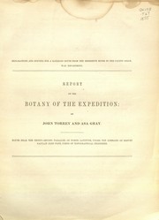Cover of: Report on the botany of the expedition
