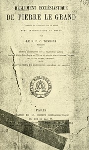Cover of: Règlement ecclésiastique