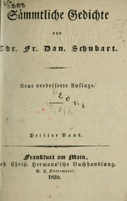 Cover of: Sämmtliche Gedichte
