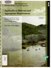 Cover of: Applicable or relevant and appropriate requirements