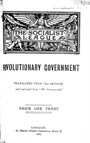 Cover of: Revolutionary government