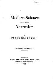 Cover of: Modern science and anarchism