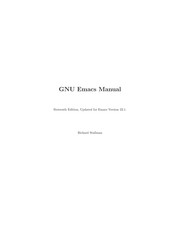 Cover of: GNU Emacs manual