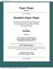 Cover of: Houdini's paper magic