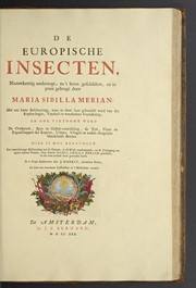 Cover of: De Europische insecten
