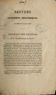 Cover of: Papyrus égyptiens historiques du Musée royal de Turin