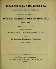 Cover of: Sit ne restituendum kittophoros pro kistophoros nunc recepto in Dem. Cor. 260 p. 313 extr.?