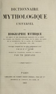 Cover of: Dictionnaire mythologique universel