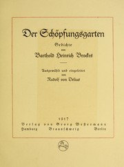 Cover of: Der Sch©œpfungsgarten