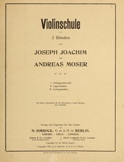 Cover of: Violinschule