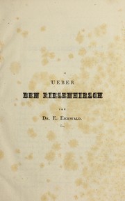 Cover of: Ueber den Riesenhirsch (Cervus euryceros Aldr., megaceros Hart., giganteus Goldfuss