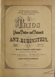 Cover of: 2 Trios f℗♭¡Łr Piano, Violine und Violoncell, op. 15