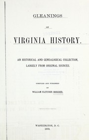 Cover of: Gleanings of Virginia history