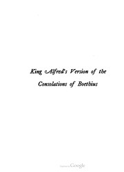 Cover of: King Alfred's Version Of The Consolations Of Boethius