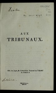 Cover of: Aux tribunaux