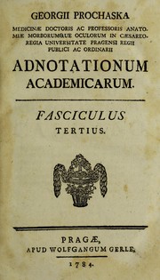 Cover of: Adnotationum academicarum fasciculus [primus-tertius]