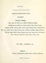 Cover of: Fauna Caspio-Caucasia nonnullis observationibus novis