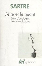 Cover of: L'être et le néant