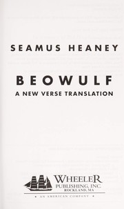 Cover of: Beowulf: a new verse translation