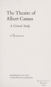 Cover of: The theatre of Albert Camus: a critical study