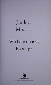 Cover of: Wilderness essays