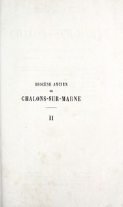 Cover of: Diocèse ancien de Châlons-sur-Marne