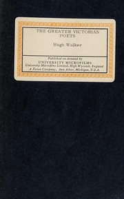 Cover of: The greater Victorian poets