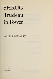 Cover of: Shrug, Trudeau in power