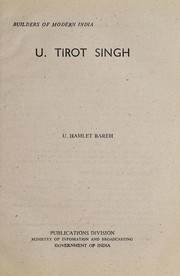Cover of: U Tirot Singh