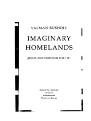 Cover of Imaginary homelands