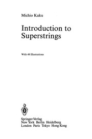 Cover of: Introduction to Superstrings