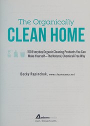 best books about cleaning The Organically Clean Home